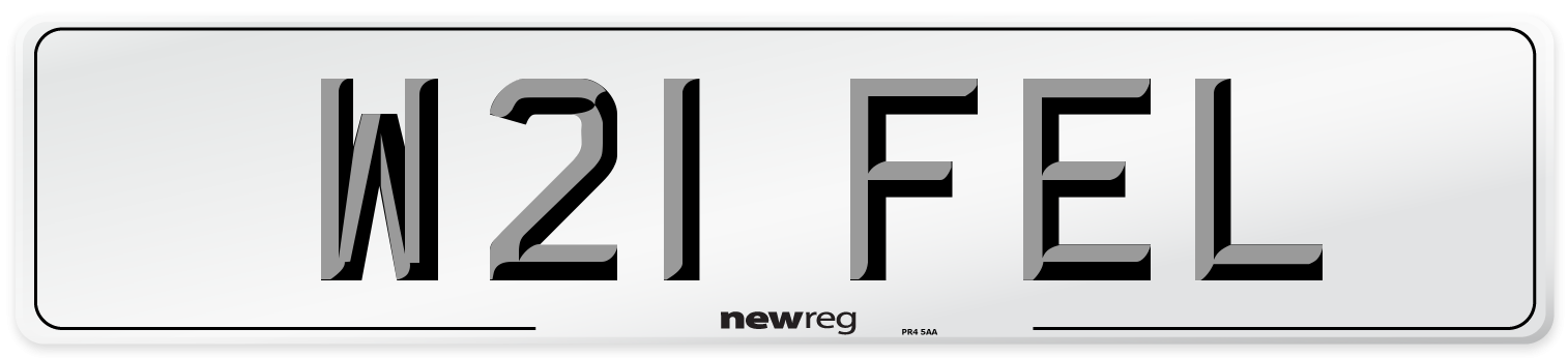 W21 FEL Number Plate from New Reg